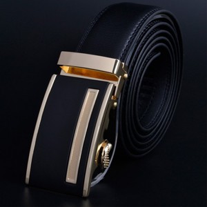 26%OFF Automatic Buckle Black Leather Strap Belts Deals and Coupons