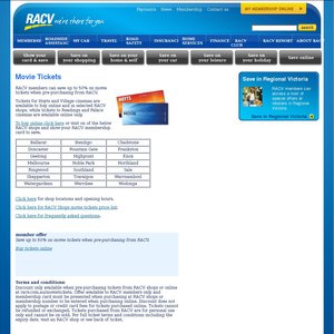 49%OFF Movie Tickets in VIC for RACV Members Deals and Coupons