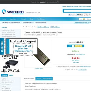 50%OFF Team 16GB USB 2.0 Drive Colour Turn Deals and Coupons