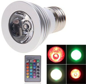 50%OFF 3W or 10W 16 Colours RGB Ball Bulb Deals and Coupons