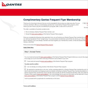 FREE Qantas Frequent Flyer Membership Deals and Coupons