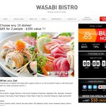 50%OFF Voucher Deal for  $65  @ Wasabi Bistro  Deals and Coupons