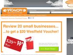 50%OFF $20 Westfield Voucher  Deals and Coupons