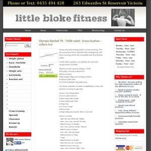 36%OFF 7ft Olympic Barbell, 700lb Rated, Brass Bushes, and Spring Collars from Little Bloke Fitness Deals and Coupons