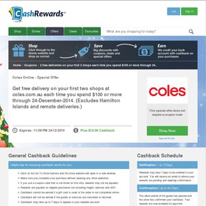 50%OFF Coles Delivery for 1st-2nd Orders Deals and Coupons
