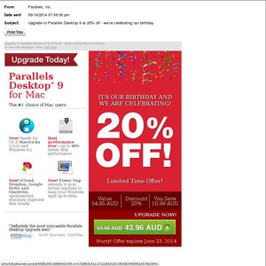 20%OFF parallels desktop 9 Deals and Coupons