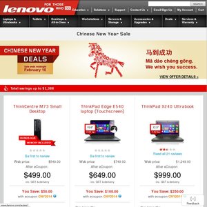 5%OFF Lenovo ThinkPads/ThinkCentres Deals and Coupons