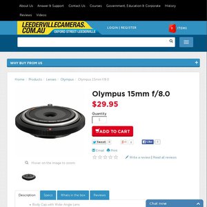 70%OFF Olympus 15mm Body Cap Lens Deals and Coupons