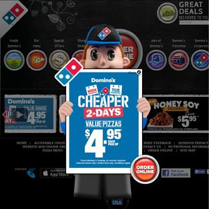 50%OFF Pizza, Garlic Bread, Drink Deals and Coupons