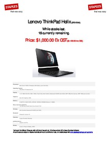 50%OFF Lenovo ThinkPad Helix Deals and Coupons