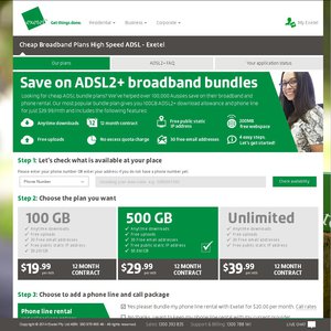 50%OFF Exetel ADSL2 100GB Deals and Coupons