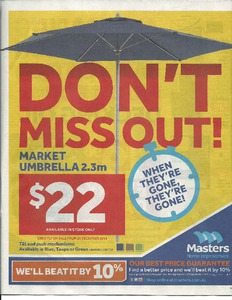50%OFF Masters's Outdoor Market Umbrella  Deals and Coupons