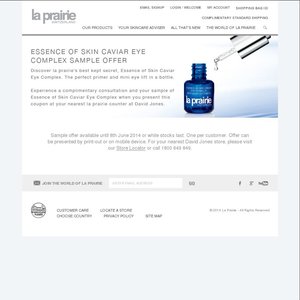 FREE La Prairie Essence  Deals and Coupons