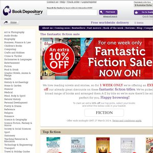 10%OFF Fiction books Deals and Coupons