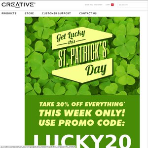 20%OFF Creative items  Deals and Coupons