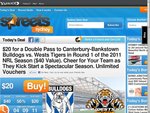 50%OFF GA tickets for the price of 1 for NRL Bulldogs vs Tigers  Deals and Coupons
