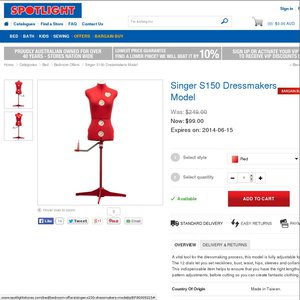 70%OFF Singer S150 Red Dressmakers Deals and Coupons