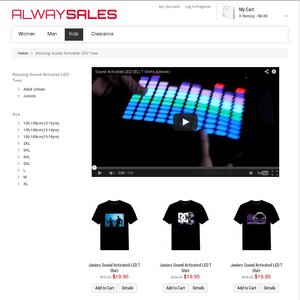 50%OFF led t-shirts Deals and Coupons