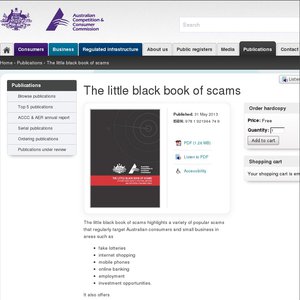 FREE  The Little Black Book of Scams Deals and Coupons