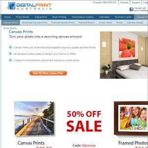 50%OFF Canvas prints Deals and Coupons