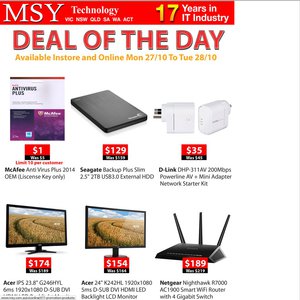 50%OFF McAfee, 2TB Slim Ext HDD Deals and Coupons