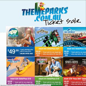 50%OFF Gold Coast Theme Park Tickets Deals and Coupons