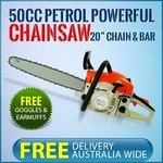 FREE 50cc Petrol Heavy Duty Chainsaw  Deals and Coupons