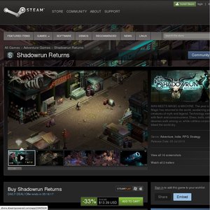 33%OFF Shadowrun returns Deals and Coupons