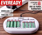 50%OFF Eveready Battery Charger + 4AAA & 4AA Batteries Deals and Coupons