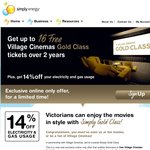 50%OFF Gold Class Tickets with 14./. Discount on Gas and Electricity Deals and Coupons