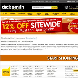 12%OFF Storewide Sale at Dick Smith Online Deals and Coupons