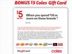 50%OFF Coles Gift Card  Deals and Coupons