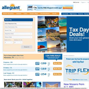 50%OFF AllegiantAir Fare for Las Vegas Deals and Coupons