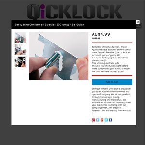 50%OFF Qicklock Portable Door Lock  Deals and Coupons