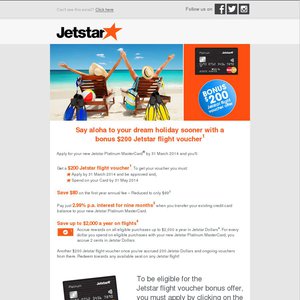 50%OFF Jetstar Flight Voucher Deals and Coupons