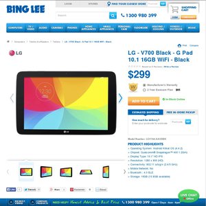 50%OFF Black LG G Pad 10.1 16GB Wi-Fi Deals and Coupons