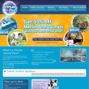30%OFF Merlin Attractions Annual Pass Deals and Coupons
