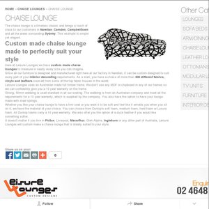 15%OFF Custom Made Chaise Lounge Deals and Coupons