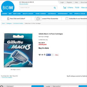 50%OFF Gillette Mach3 Cartridges Deals and Coupons
