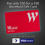 50%OFF Westfield Gift Card deals Deals and Coupons
