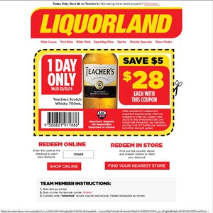 18%OFF Teachers Blended Scotch Whisky 700ml Deals and Coupons