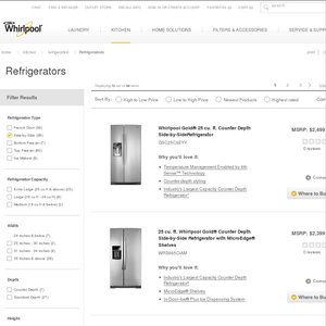 50%OFF Whirlpool 6ED2FHGXVA Refrigerator Deals and Coupons