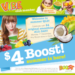 50%OFF Boost Juice Deals and Coupons