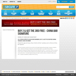 FREE China Bar Signature Voucher Deals and Coupons