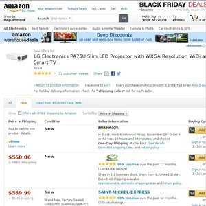 50%OFF LG Projector Lgpa75u Deals and Coupons