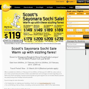 50%OFF Flyscoot SYD/GC to SIN Deals and Coupons