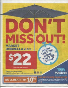 50%OFF Masters's Outdoor Market Umbrella Deals and Coupons