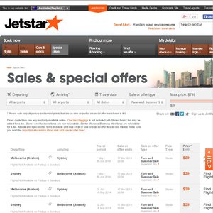 50%OFF Jetstar Fares Deals and Coupons