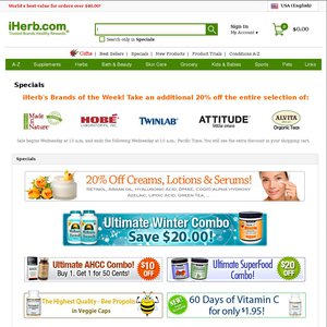 20%OFF Creams Lotions and Serums Deals and Coupons