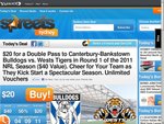 50%OFF GA tickets for the price of 1 for NRL Bulldogs vs Tigers Deals and Coupons